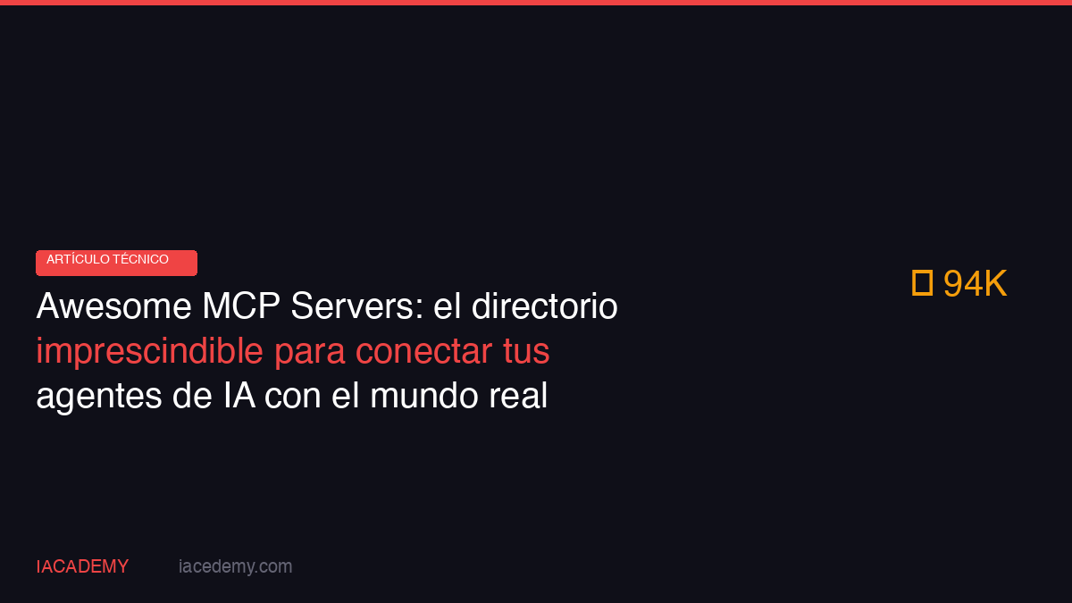 Awesome MCP Servers: el directorio imprescindible para conectar tus agentes de IA con el mundo real