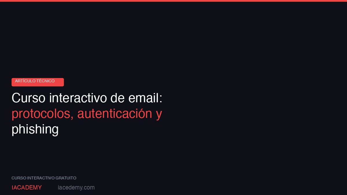 Curso interactivo de email: SPF, DKIM y DMARC