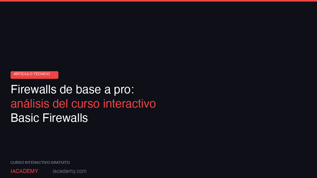 Curso interactivo de firewalls: análisis en profundidad