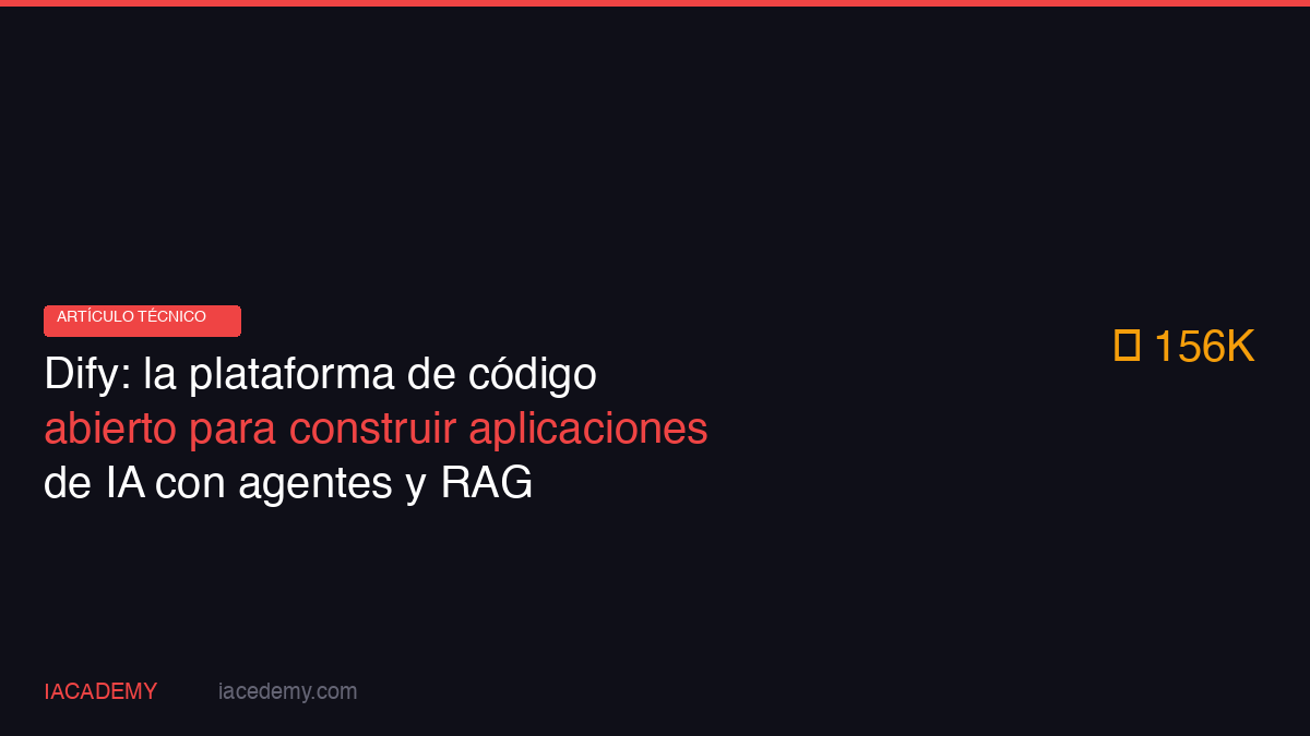 Dify: la plataforma de código abierto para construir aplicaciones de IA con agentes y RAG